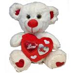 Bear, White w/ Red Heart 11